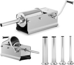 Manual Horizontal Sausage Stuffer Filler 3l + 4 Funnels Manual Horizontal Sausage Stuffer Filler 3l + 4 Funnels
