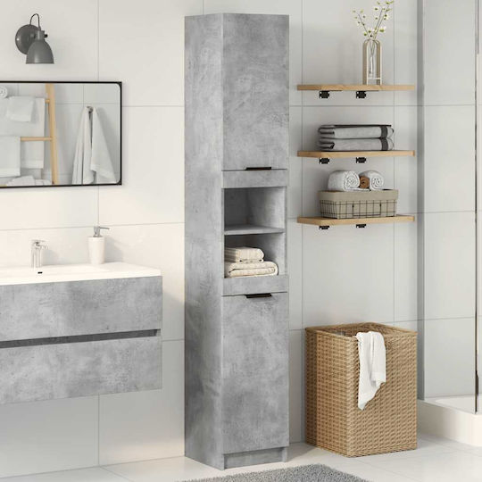vidaXL Badezimmersäule Wandhängeschrank H32xB34xH188.5cm Gray