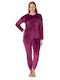 Pijamangel Winter Women's Pyjama Set Bordeaux