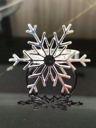 Schneeflocken-Serviettenring Silber