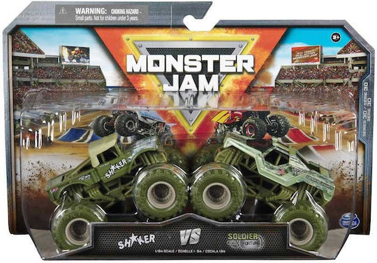 Spin Master Monster Jam Комплект Колички Shaker срещу Soldier Fortune Мащаб 1:64 За 3+ Години