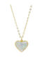 Mentzos Necklace with design Heart from Gold