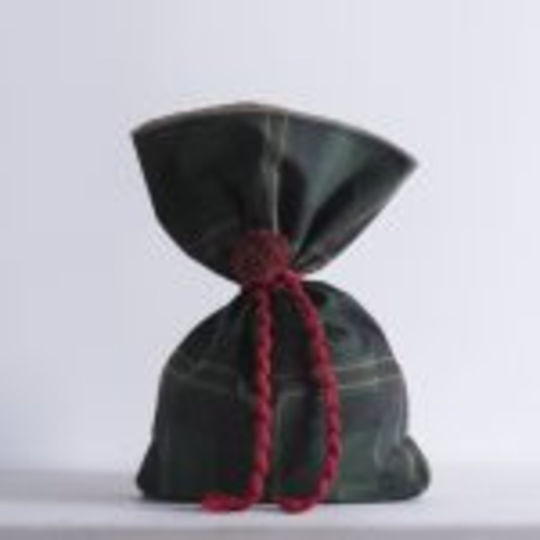 Beauty Home Fabric Christmas Sack for Gift Green 22x33cm.