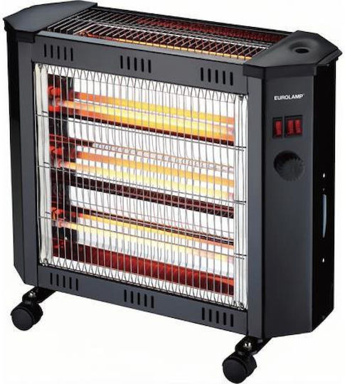 Eurolamp Quartz Heater with Thermostat and Fan 2400W