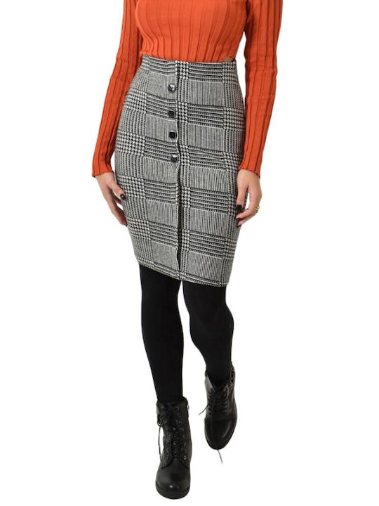 Potre Mini Skirt Checked grey