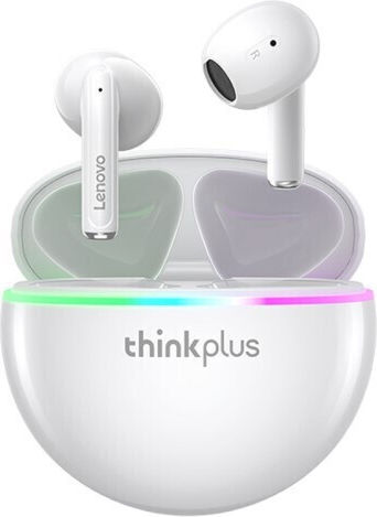 Lenovo Thinkplus XT97 Earbud Bluetooth Handsfree Ακουστικά με Θήκη Φόρτισης Λευκά