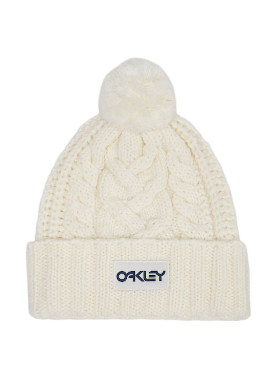 Harper Pom Pom Pom Beanie Frauen Beanie Gestrickt in Weiß Farbe