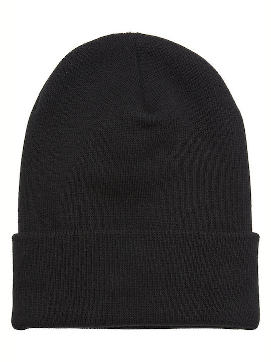 Beanie Unisex Σκούφος Πλεκτός σε Μαύρο χρώμα
