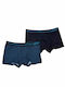 Herren Boxershorts Black, Petrol 2Packung
