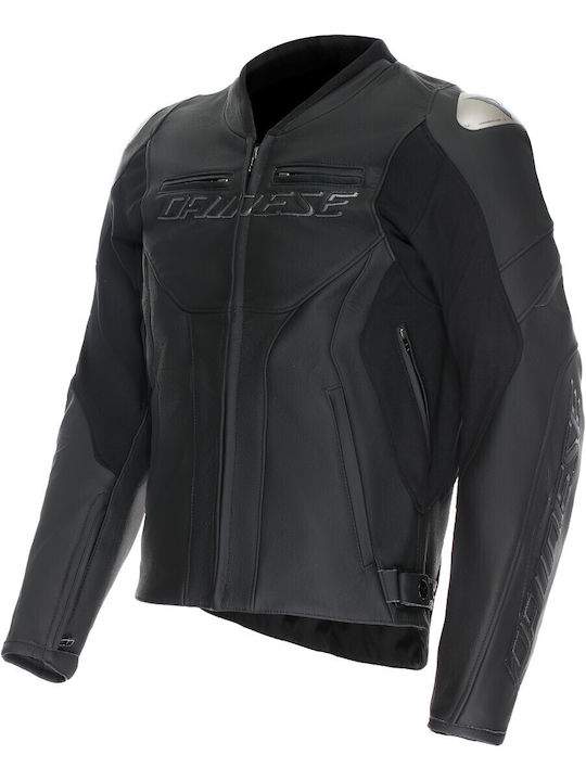 Dainese Racing 5 Καλοκαιρινό Ανδρικό Μπουφάν Μηχανής Δερμάτινο Μαύρο