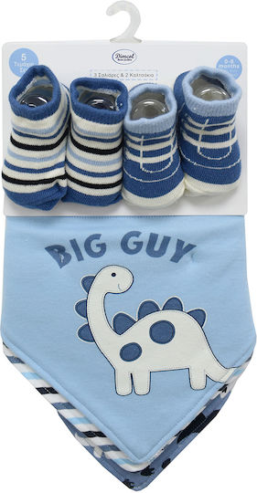 Dimcol Bandana Fabric with Button Sky Blue 5pcs