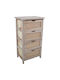 Drawers Storage Wooden with 4 Drawers L40xW29xH73cm