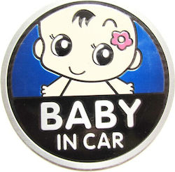 Idealstore Ts-122 "baby In Car" Sticker Blue Background 15cm