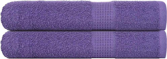 vidaXL Badehandtuch 100x200cm Lila 2 Stück Gewicht 360g/m²