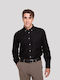 Long-sleeved Cotton Shirt Black