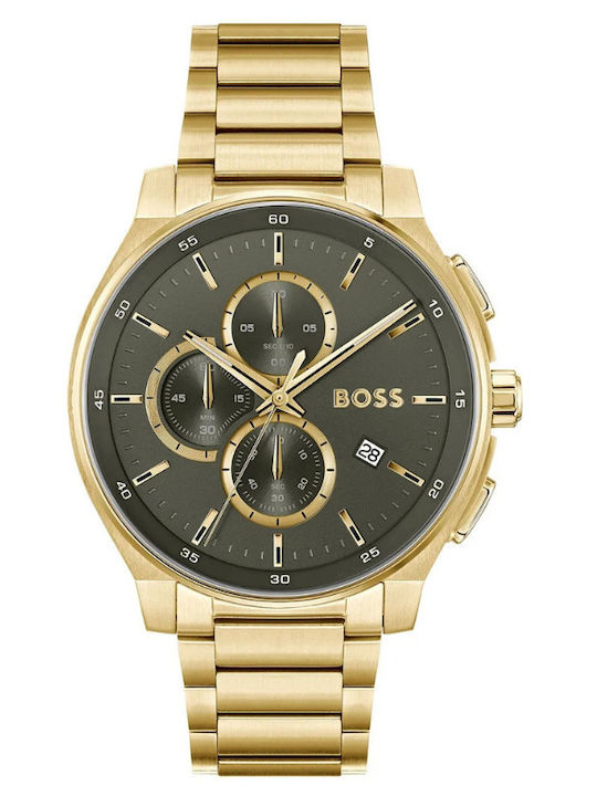 Boss Peak Ανδρικό Ρολόι 44mm Χρονογράφος Μπαταρ...