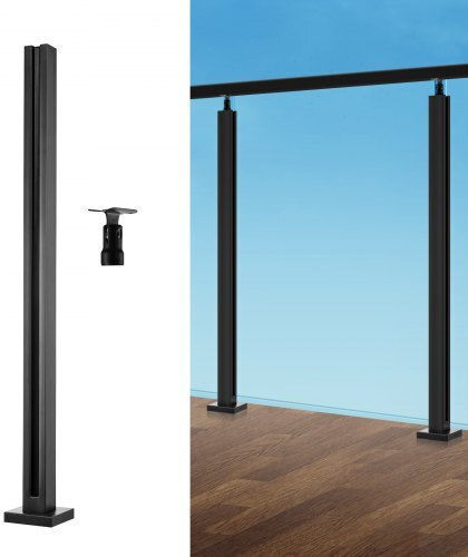 Vevor Glass Clamp 35.83" 0.39"-0.47" Glass Black Bllgzhs85cm17tl07v0
