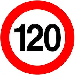 Idealstore Reflective Speed Limit Sign 120km/h