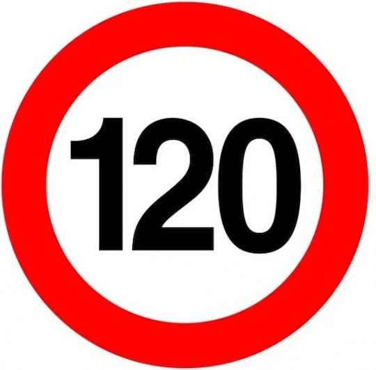 Idealstore Reflective Speed Limit Sign 120km/h