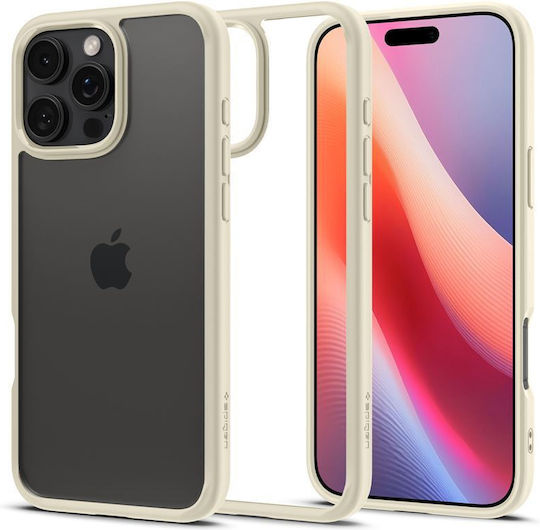 Spigen Crystal Hybrid Umschlag Rückseite Silikon Beige (iPhone 17 Pro Max / iPhone 17 Pro / iPhone 16 Pro Max)