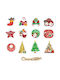 Dekorative Hängendes Ornament Mix Schmuckstücke Papier Mehrfarbig Set 10Stück