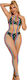 Subblime Sexy Bodystockings Gittermuster mit Offenem Schritt Schwarz