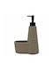 Ankor Dispenser Kitchen Ceramic with Sponge Holder Brown