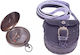 Nautischer Kompass Ledertasche 4,5 cm