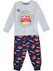 Disney Pijama pentru copii De iarnă Din bumbac Grey Blue Racing Car