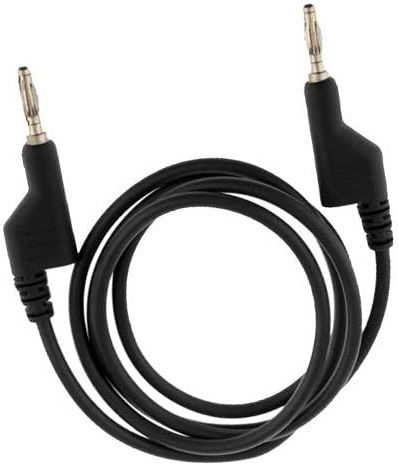 Ștecher Banană masculin Negru (CX-3044-100CM-18AWG-BL)