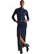 Denim Maxi Skirt Blue