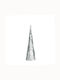 cu lumină LED Decorațiune de Crăciun Braduleț Conul 60cm. Baterie Argintiu Silver & White Sequin Cone Tree