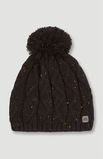 Beanie Γυναικείος Σκούφος Πλεκτός σε Μαύρο χρώμα
