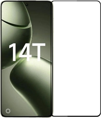 2.5D Full Face Tempered Glass Μαύρο (Xiaomi 14T / 14T Pro)