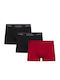 Herren Boxershorts Silver, Red, Black 3Packung