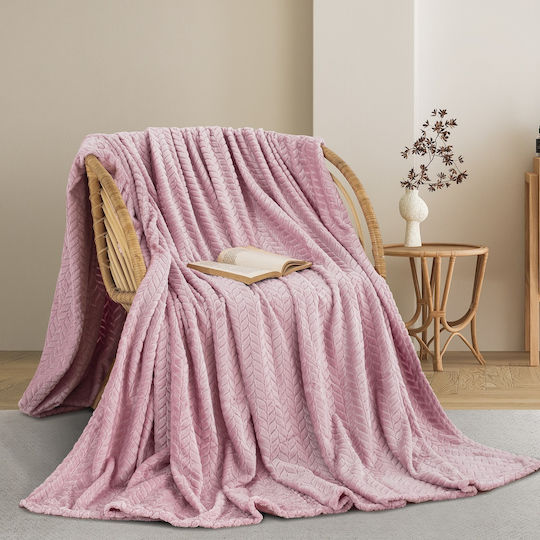 Adam Home Super Double Blanket 220x240cm Pink