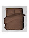 Viopros Duvet Cover Queen 220x240 Basic Chocolate