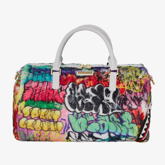 Sprayground Graffiti Faux Fur Sack Voyage 12.5lt made of Artificial Leather L25.4xW20xH19cm