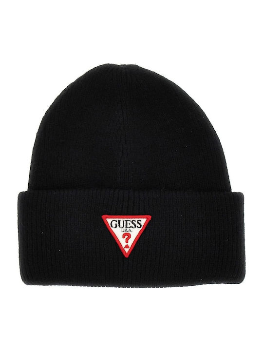 Beanie Unisex Σκούφος Πλεκτός σε Μαύρο χρώμα