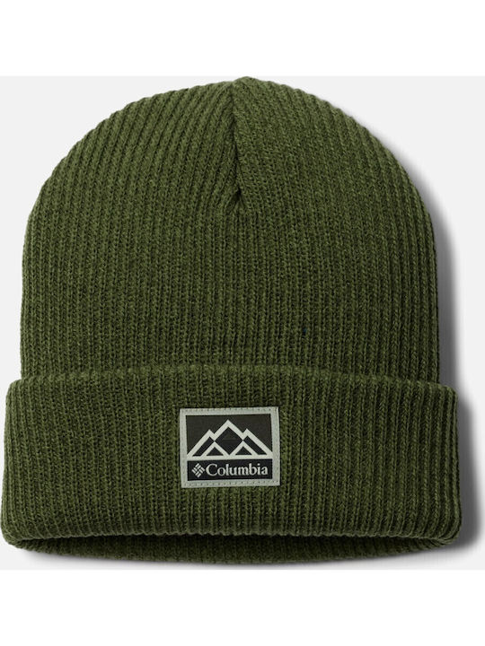 Whirlibird Cuffed Beanie Unisex Σκούφος Πλεκτός σε Πράσινο χρώμα