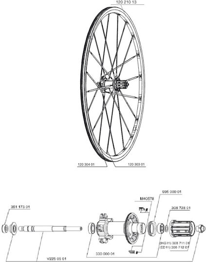 Spokes Mavic Ksyrium Sl 011 275mm Drive Side