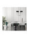 Light Prestige Glamour Pendant Light Black with Socket E14, E.14 74x74x150cm