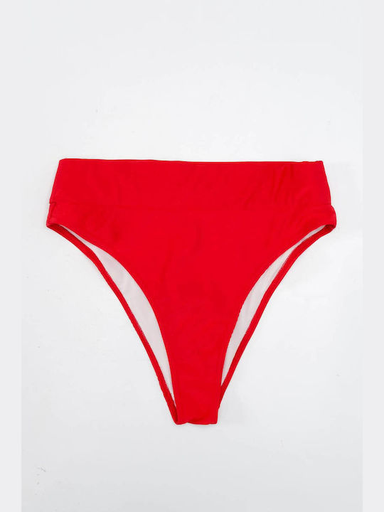 Luigi Bikini Slip High Waist Red