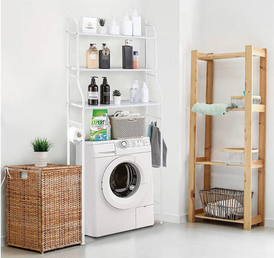 General Trade Floor Bathroom Shelf Metallic 65x26x152cm White