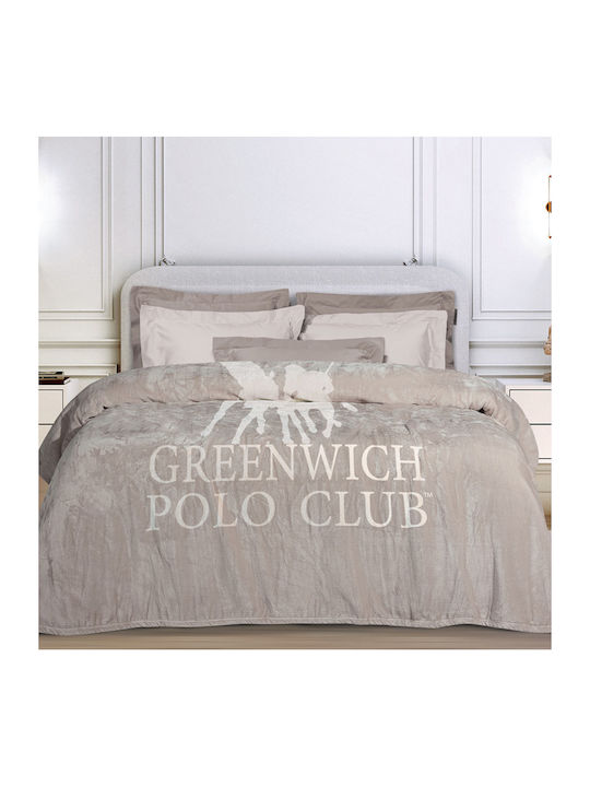 Greenwich Polo Club 3490 Κουβέρτα Fleece Μονή 160x220εκ. Taupe