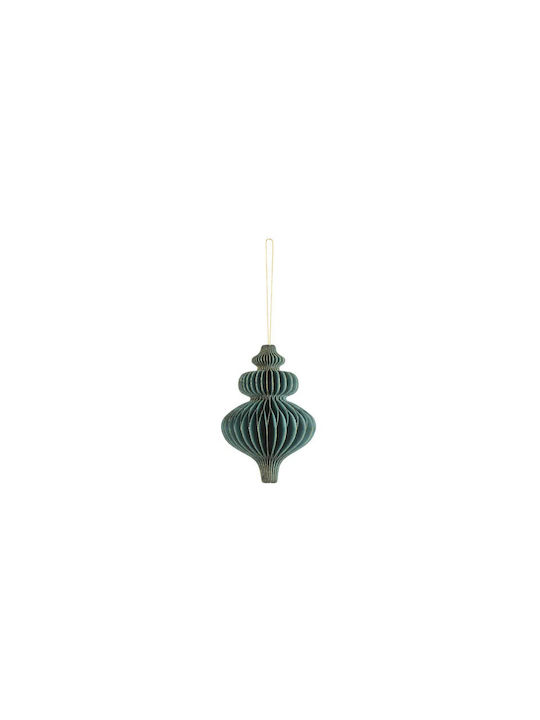 Christmas Ornament Icicle Honeycomb Green