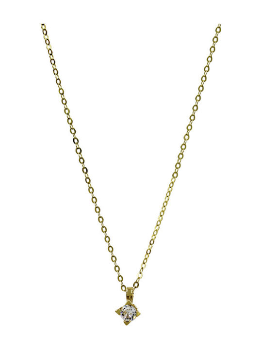 Roloi Kaliamanis Charm Solitärring aus Gold 14K mit Zirkon