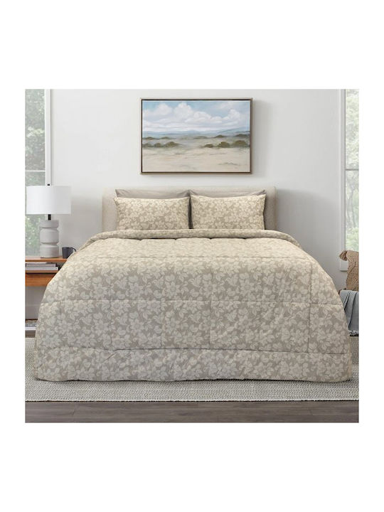 Lino Home Gardenia Κουβερλί Μονό Βαμβακερό Εκρού 160x240cm
