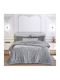 Mc Decor Κουβερτοπάπλωμα Μονό 160x230εκ. Ribb Light Grey