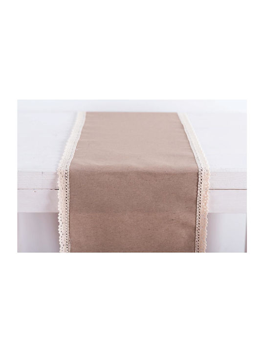 Beauty Home Ράνερ με Δαντέλα Γαλάζιο 30x150εκ.